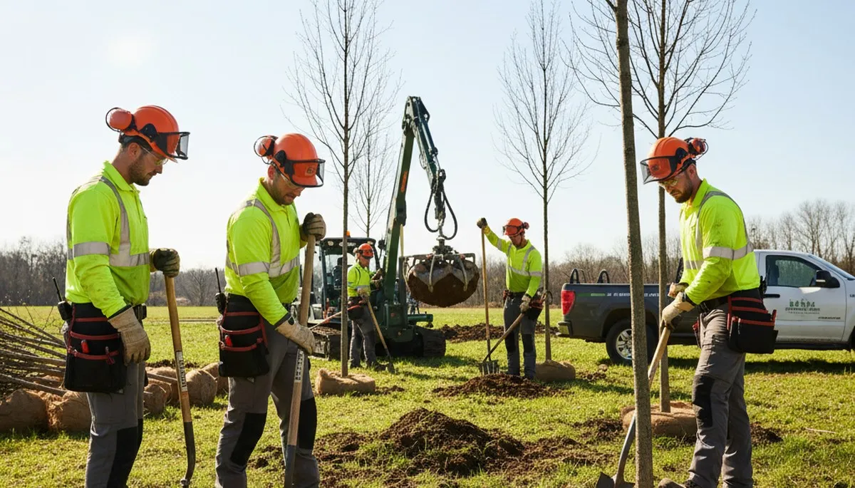 Tree planting service in Omaha, NE for healthy, locally suited trees on a residential property
